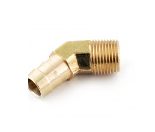 1/8 NPT x 1/4 slangebarbit 45 ° hannalbue